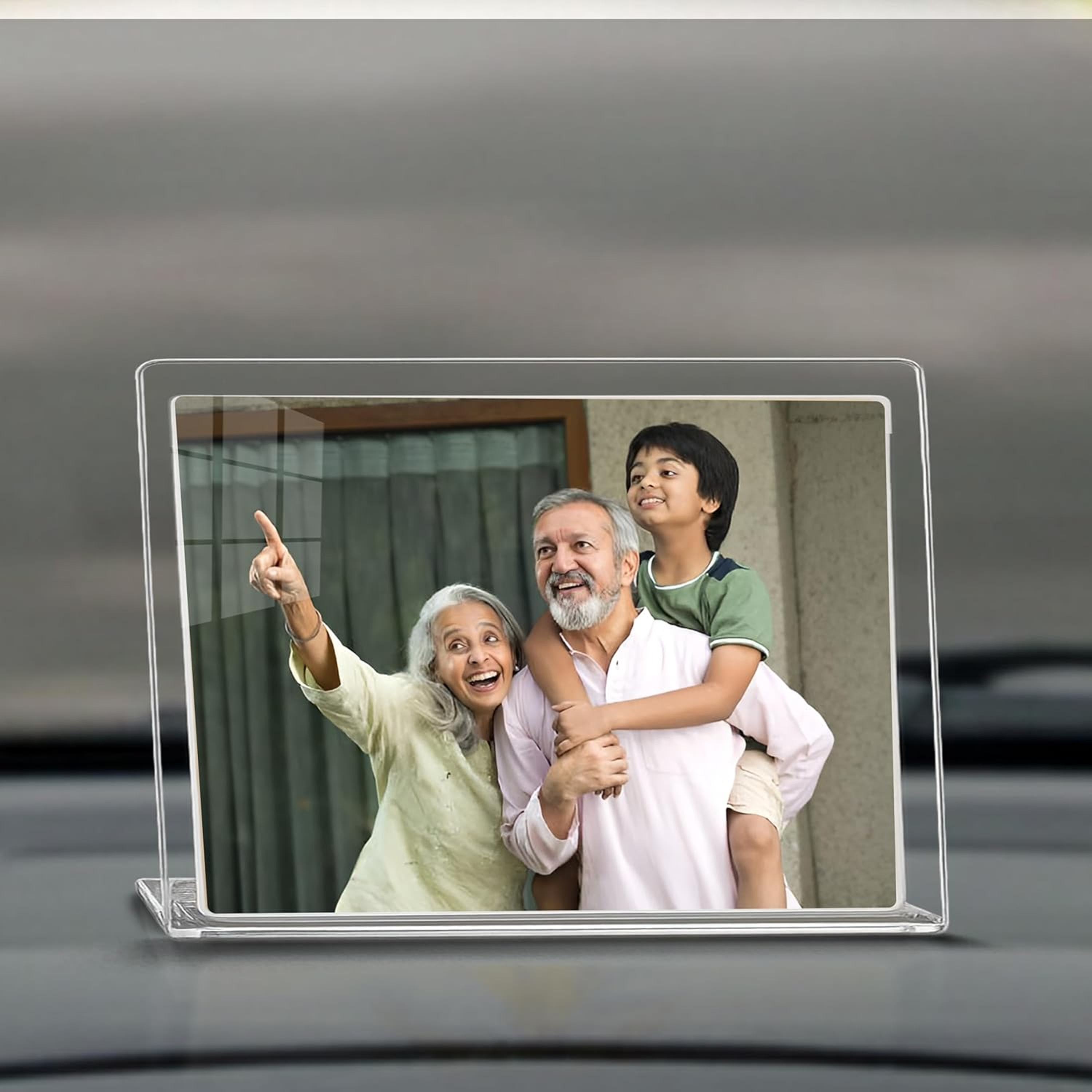 Personalized Acrylic Family Car Dashboard Photo Frame