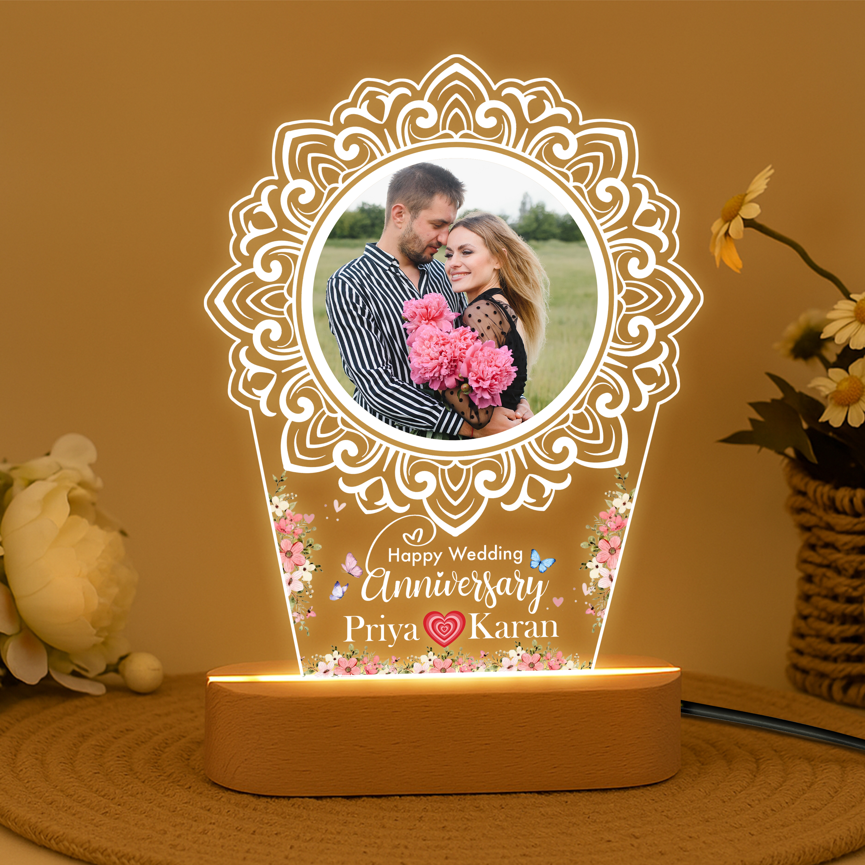 Personalized Anniversary Photo Gift for Lovely Couples