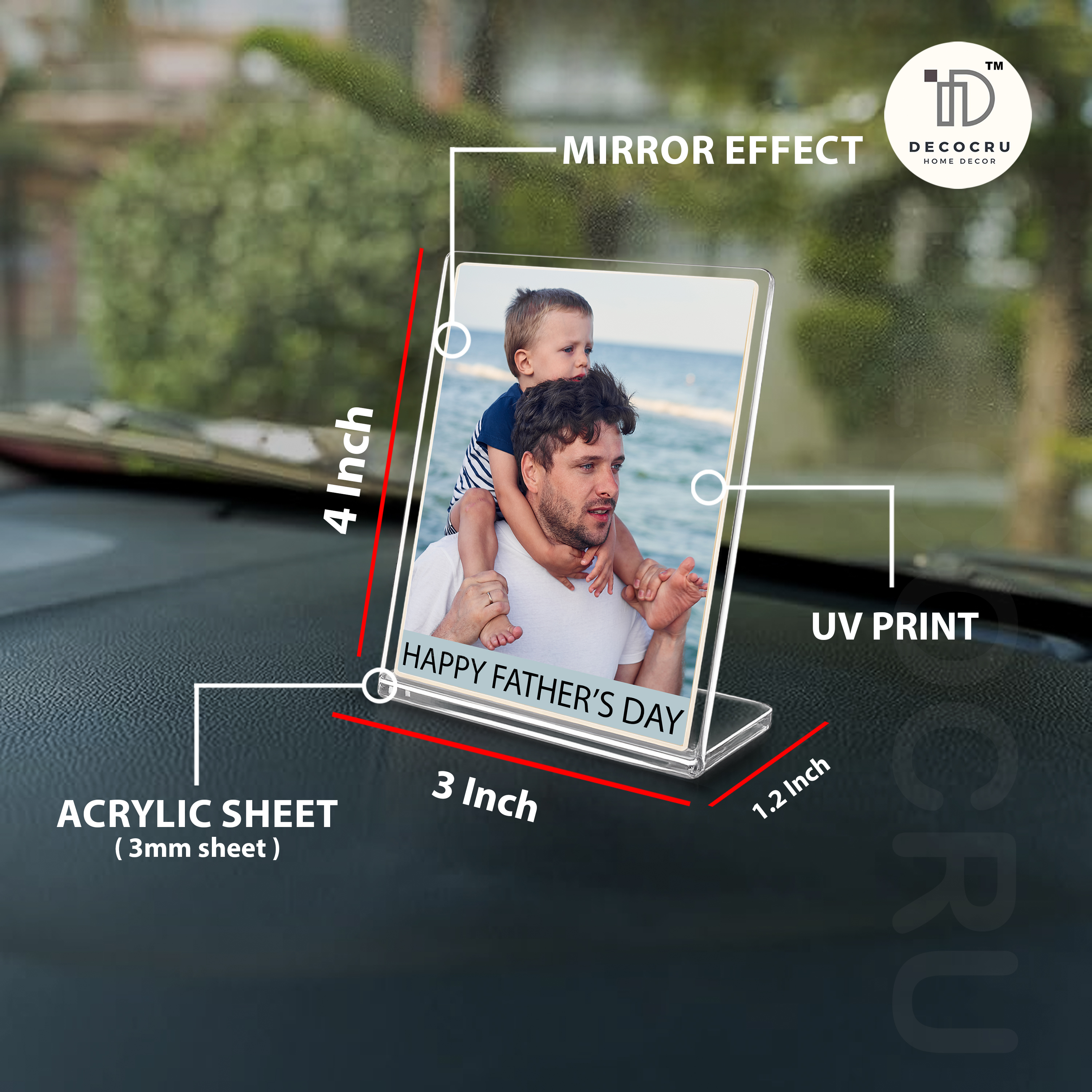 Personalized Car Dashboard Photo Stand Gift Decor - Image 5