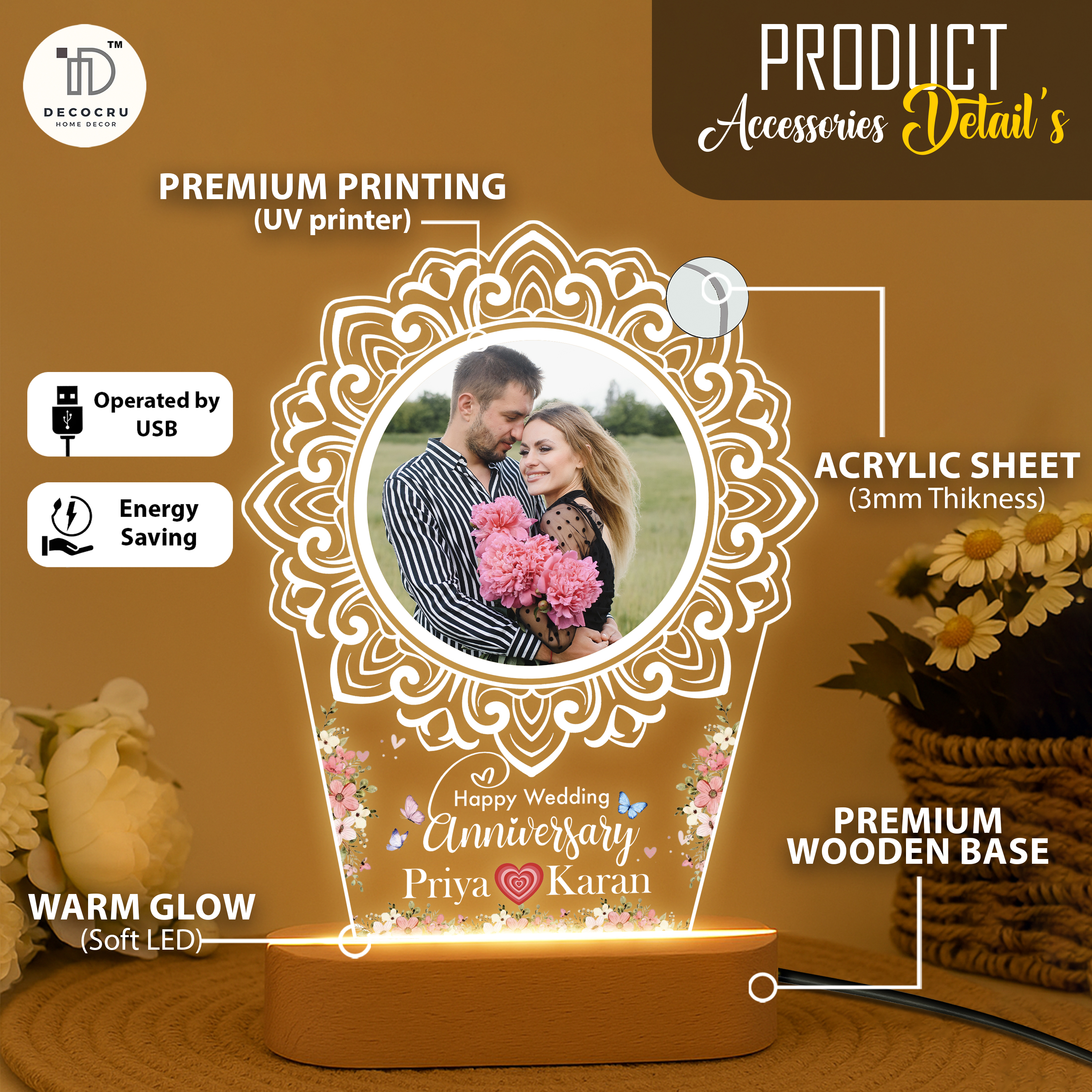 Personalized Anniversary Photo Gift for Lovely Couples - Image 3