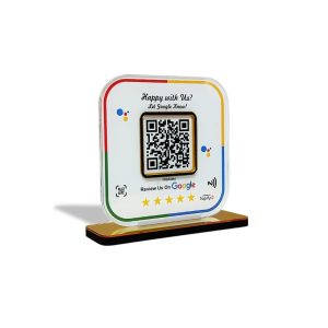 Google Review QR Code Stand for Shop with NFC